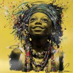 Rêver, techniques mixtes sur toile - 80 x 80 cm - Katia Ferrari