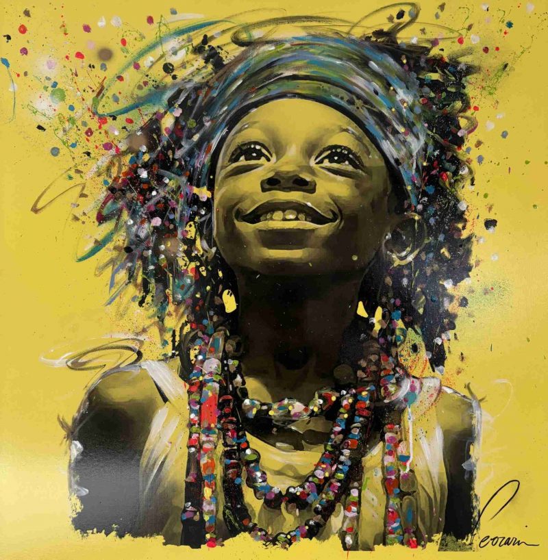 Rêver, techniques mixtes sur toile - 80 x 80 cm - Katia Ferrari