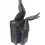 Erudite - Terre cuite patinée façon bronze 48x25x21cm - Véronique Vantesone