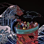 Velin d'arches - 64x50,5cm - Il n'y a pas de célébrités dans le canal de la Mona - Coline Renard Raposa