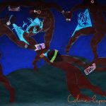 Velin d'arches - 100x70cm - La société du spectacle Coline Renard Raposa