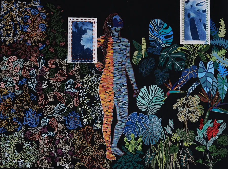 Velin d'arches - 76x56cm - Mi propia musa 1 - Coline Renard Raposa