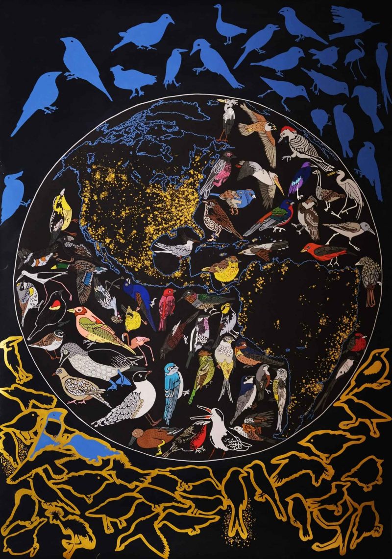 Velin d'arches - 100x70cm - Désorientation - Coline Renard Raposa