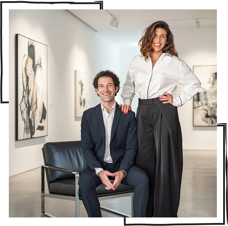Sarah et Benjamin Don Carli, fondateurs la galerie d'art Don Carli - Lyon